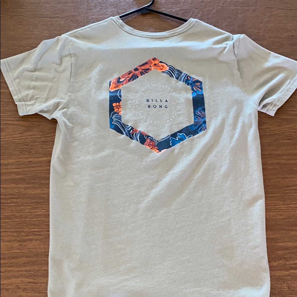 Tan Billabong Short Sleeve Tee